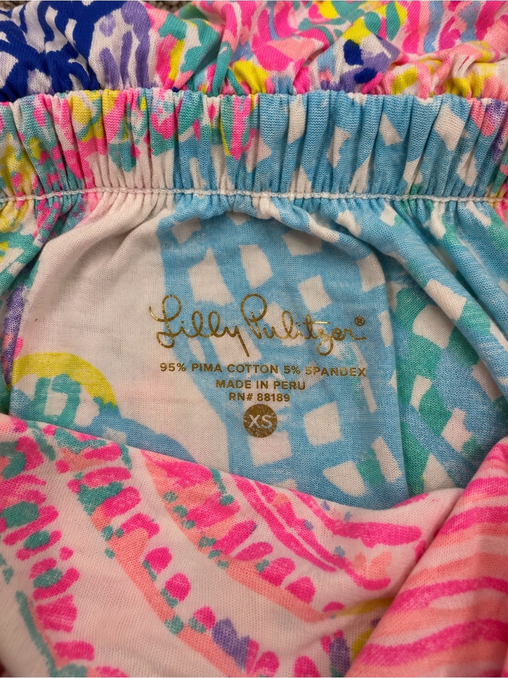 Lily Pulitzer Strapless Ruffle Print Top in Multi Color - Picture 2 of 2